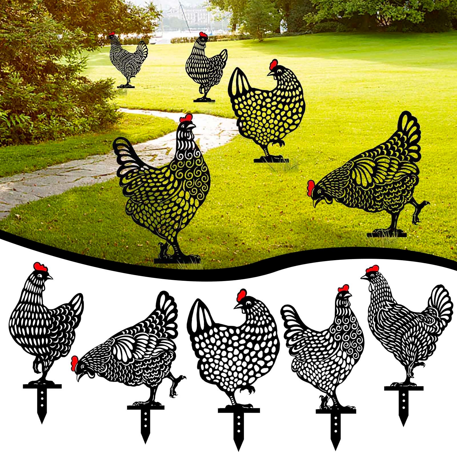 Gardening Tools Store - Fairy Garden Standing Chicken Rooster Statue