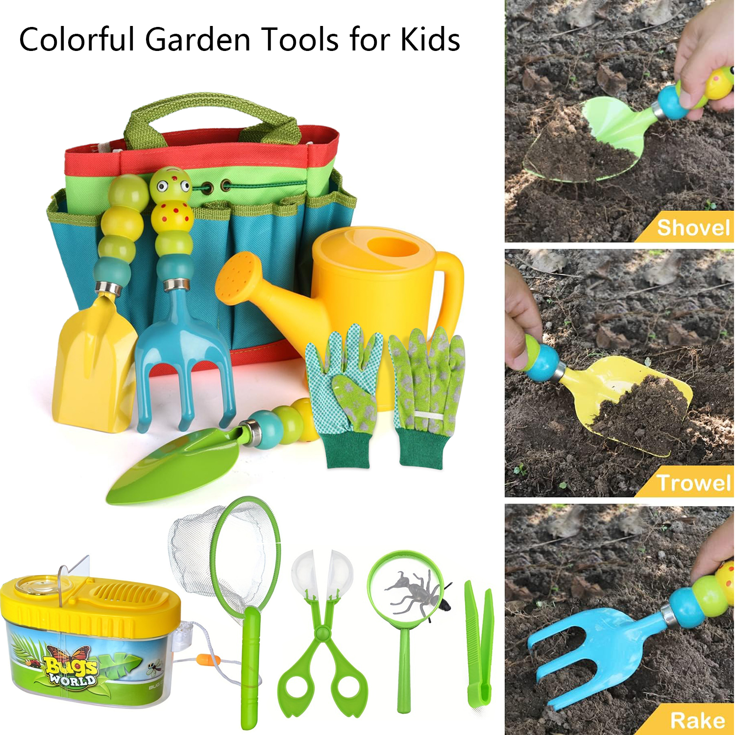 Gardening Tools For 6 Year Old - Colorful Garden Tools Toys for children