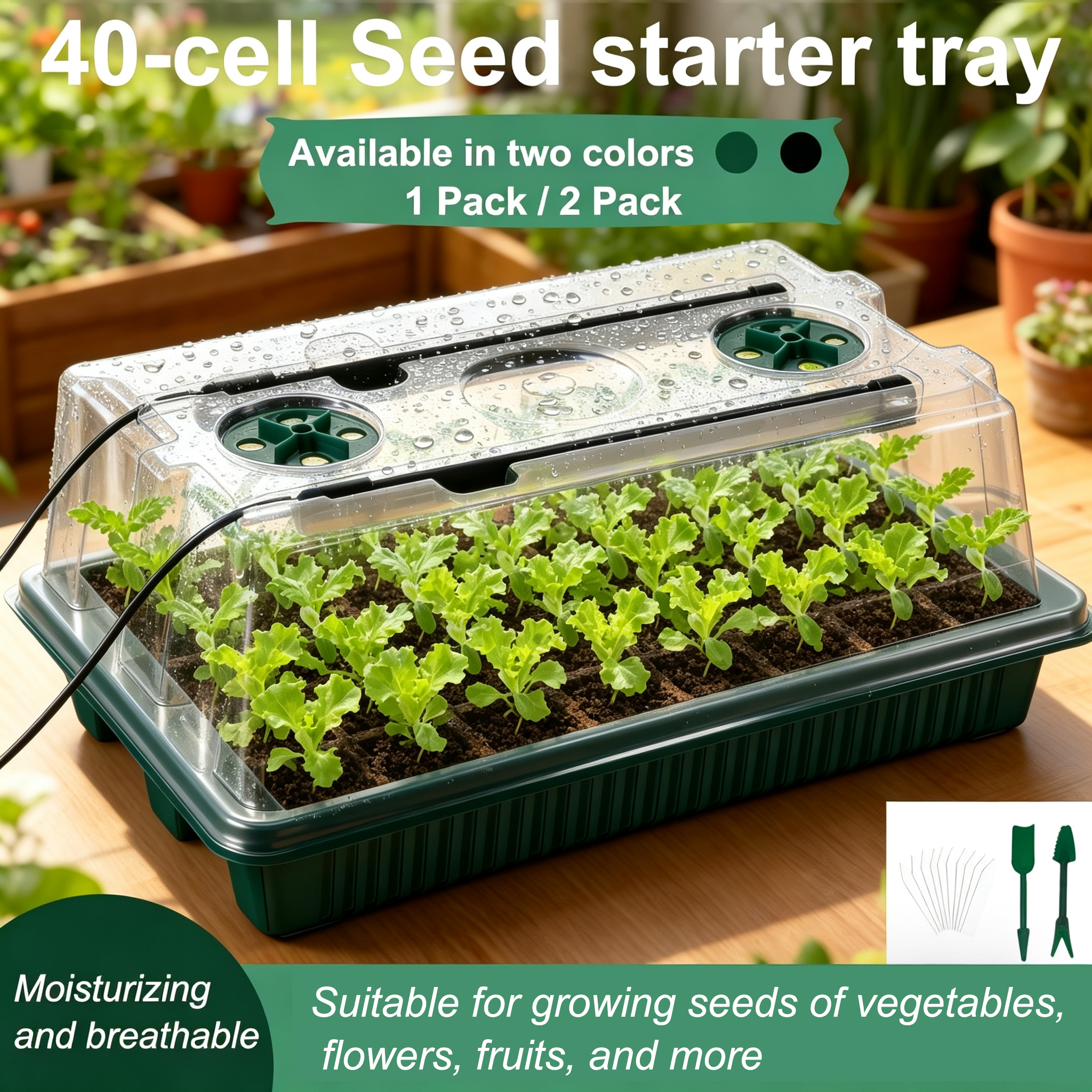 Seed Starter Trays - Seed Starter Tray with Grow Light,1