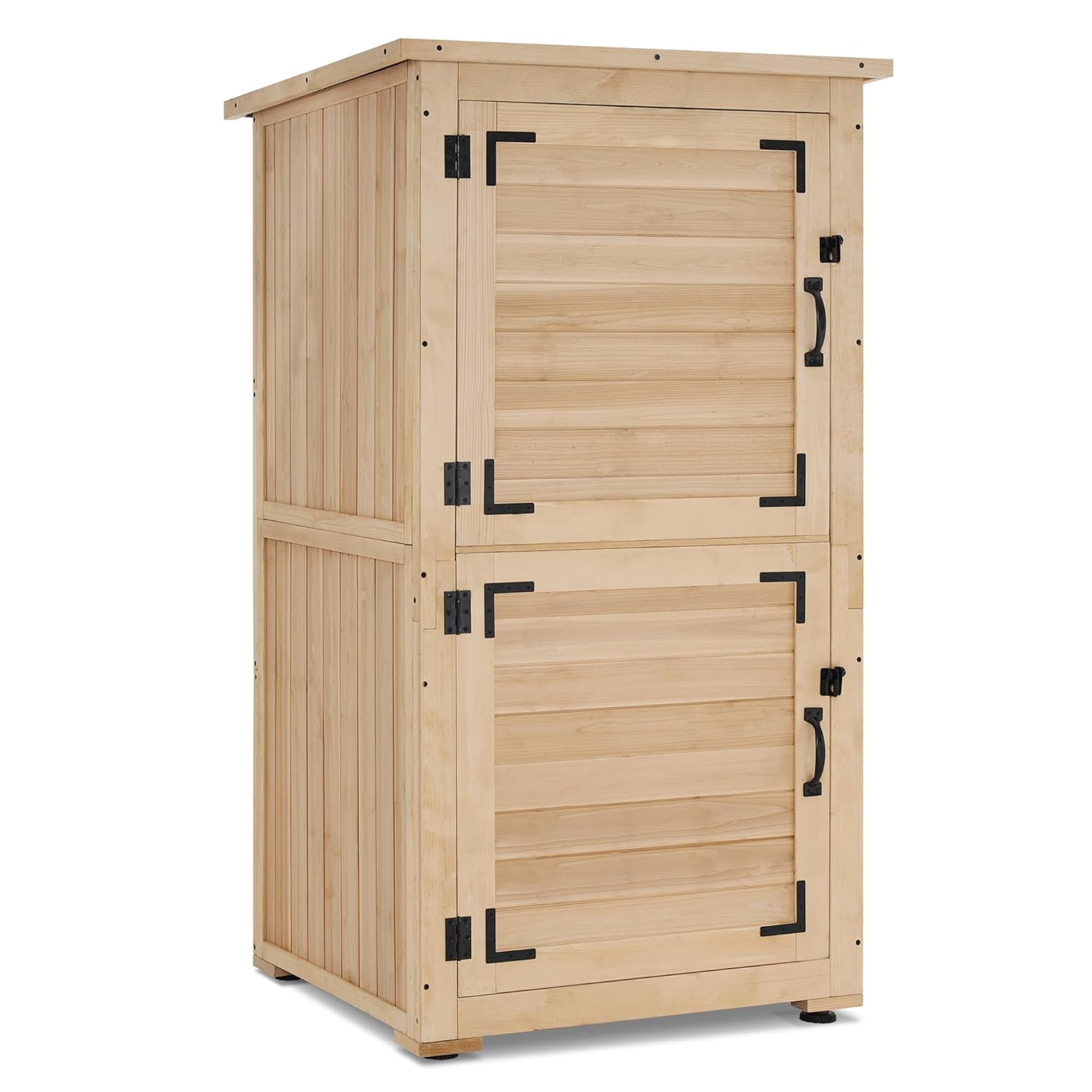 Gardening Tools - 30in Deep Wood Outdoor Storage Cabinet