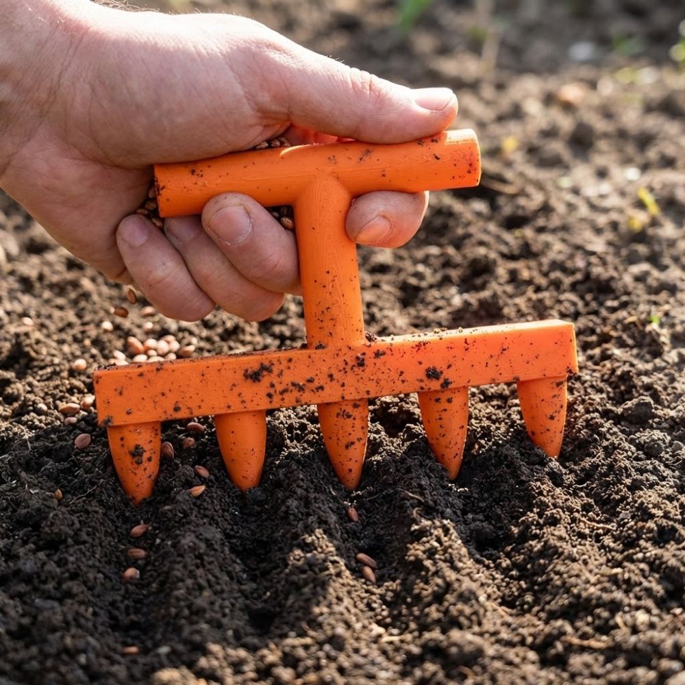 Garden Row Marker - Plastic Soil Hole Drilling Tool Manual