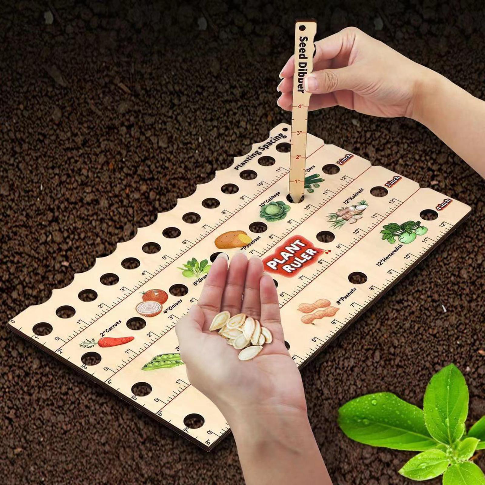 Wooden Plant Spacing Ruler Gar - مراجعة Gardening Tools For Beginners وسعره