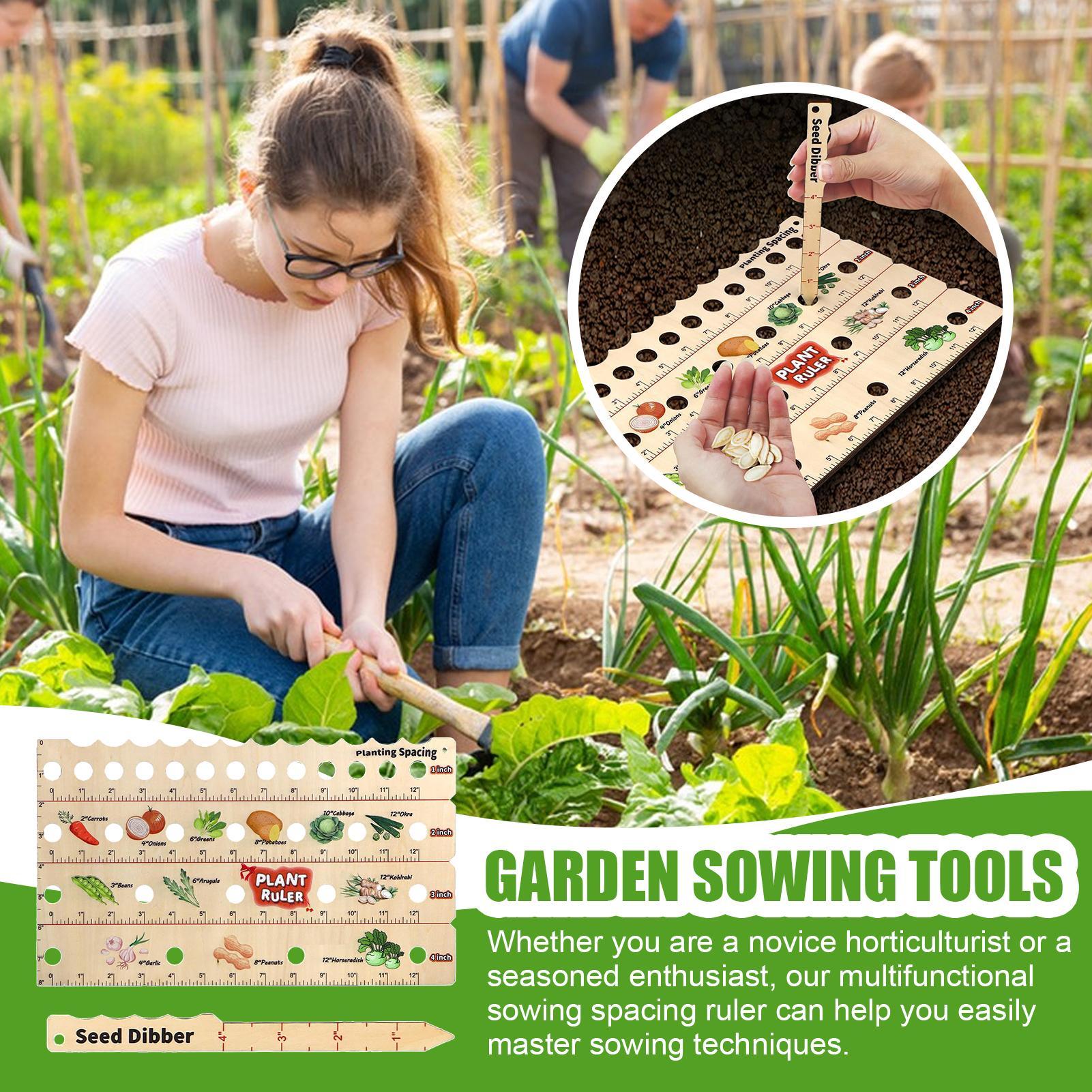 Wooden Plant Spacing Ruler Gar - مراجعة Gardening Tools For Beginners وسعره