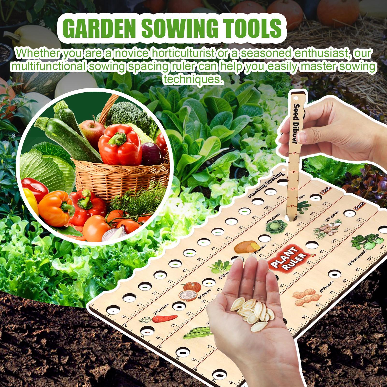Wooden Plant Spacing Ruler Gar - مراجعة Gardening Tools For Beginners وسعره
