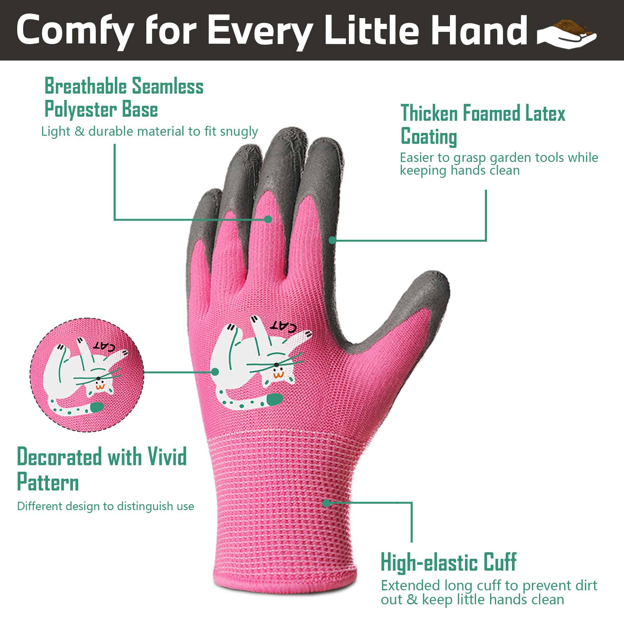 4 Pairs Kids Gardening Gloves  - مراجعة Gardening Tools For 6 Year Old وسعره