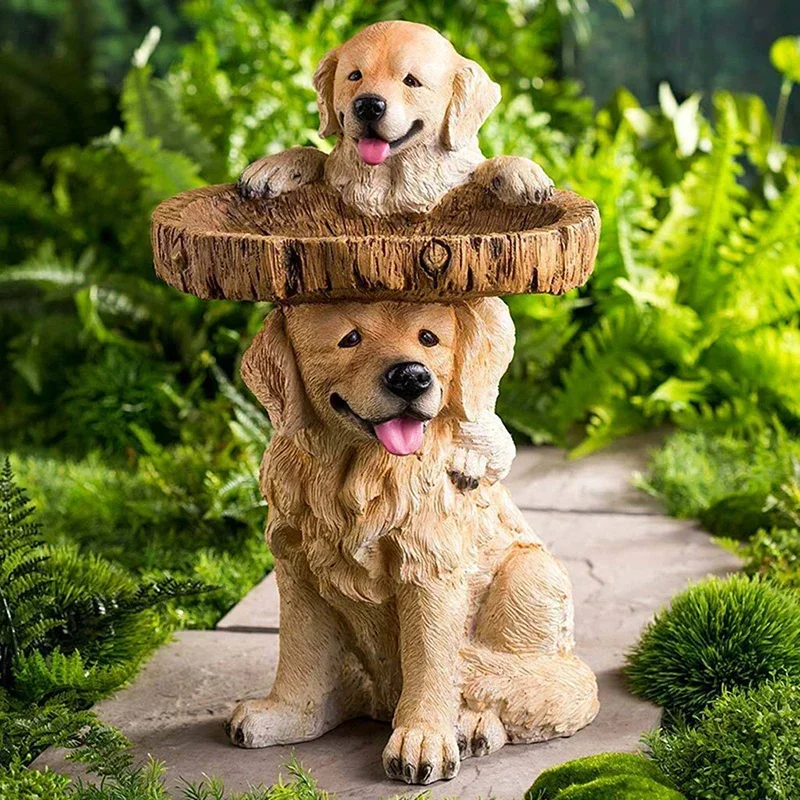 1PC Garden Dog Statues Resin B - مراجعة Gardening Tools Store وسعره