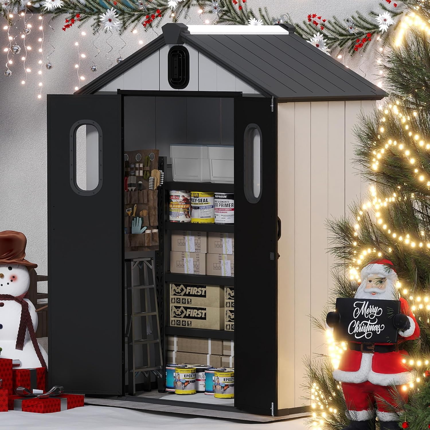 5x3 FT Resin Storage Shed All  - مراجعة Gardening Tools وسعره