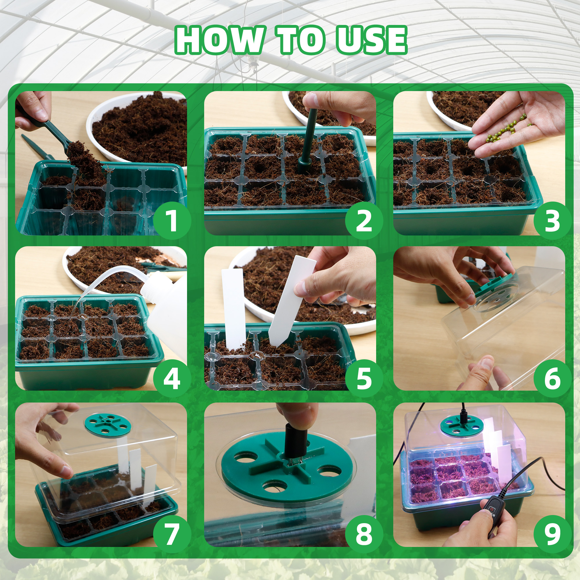 5pcs Seed Starter Tray with Gr - مراجعة Seed Starter Trays وسعره