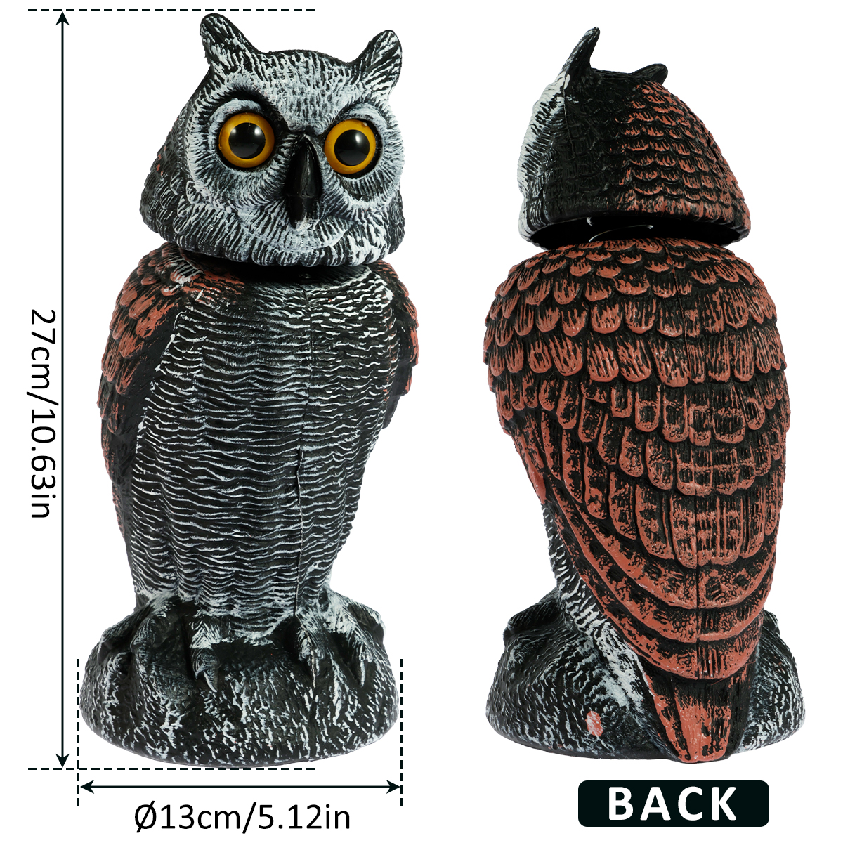 Fake Owl Decoy Plastic Owl Sca - مراجعة Gardening Tools Store وسعره