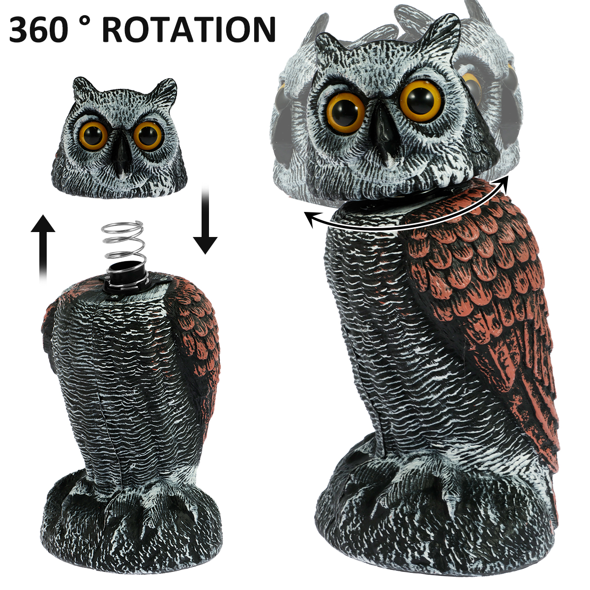 Fake Owl Decoy Plastic Owl Sca - مراجعة Gardening Tools Store وسعره