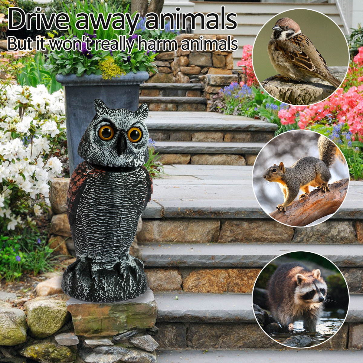 Fake Owl Decoy Plastic Owl Sca - مراجعة Gardening Tools Store وسعره