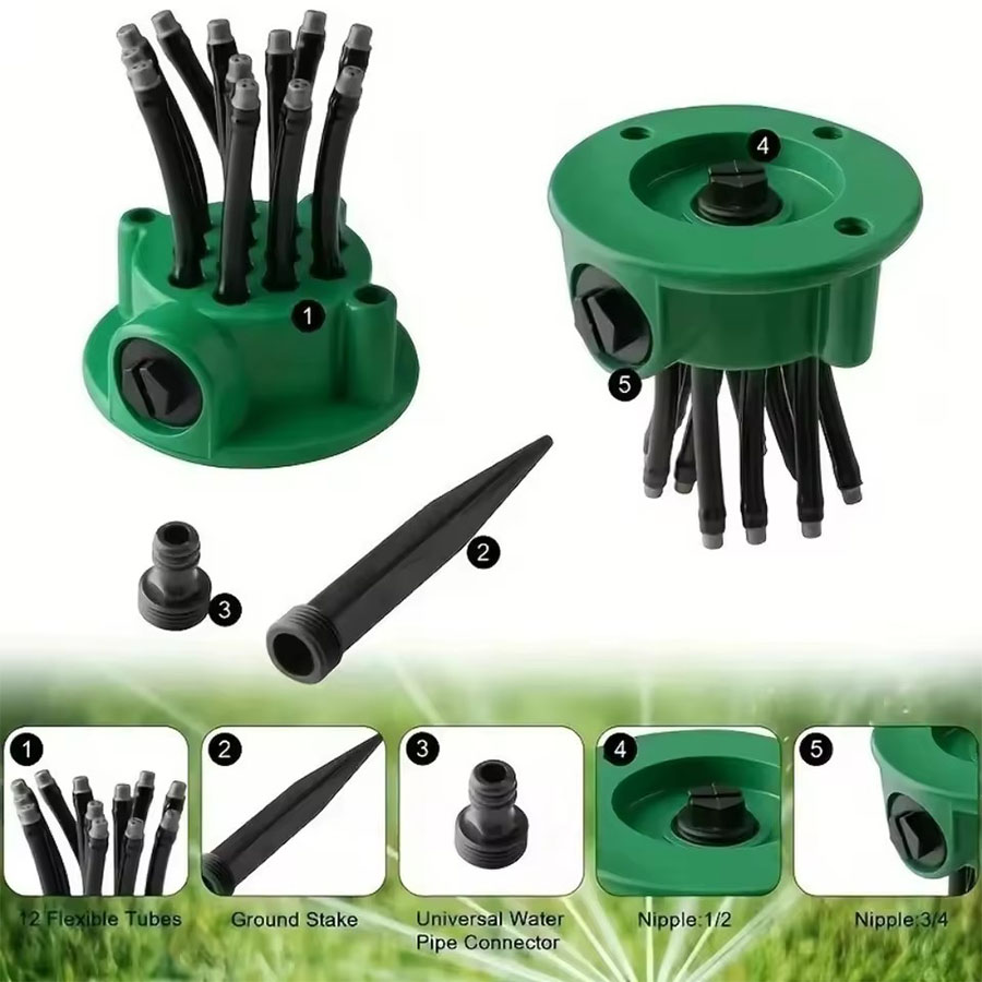 360° Automatic Rotating Garden - مراجعة Gardening Tools And Equipment وسعره