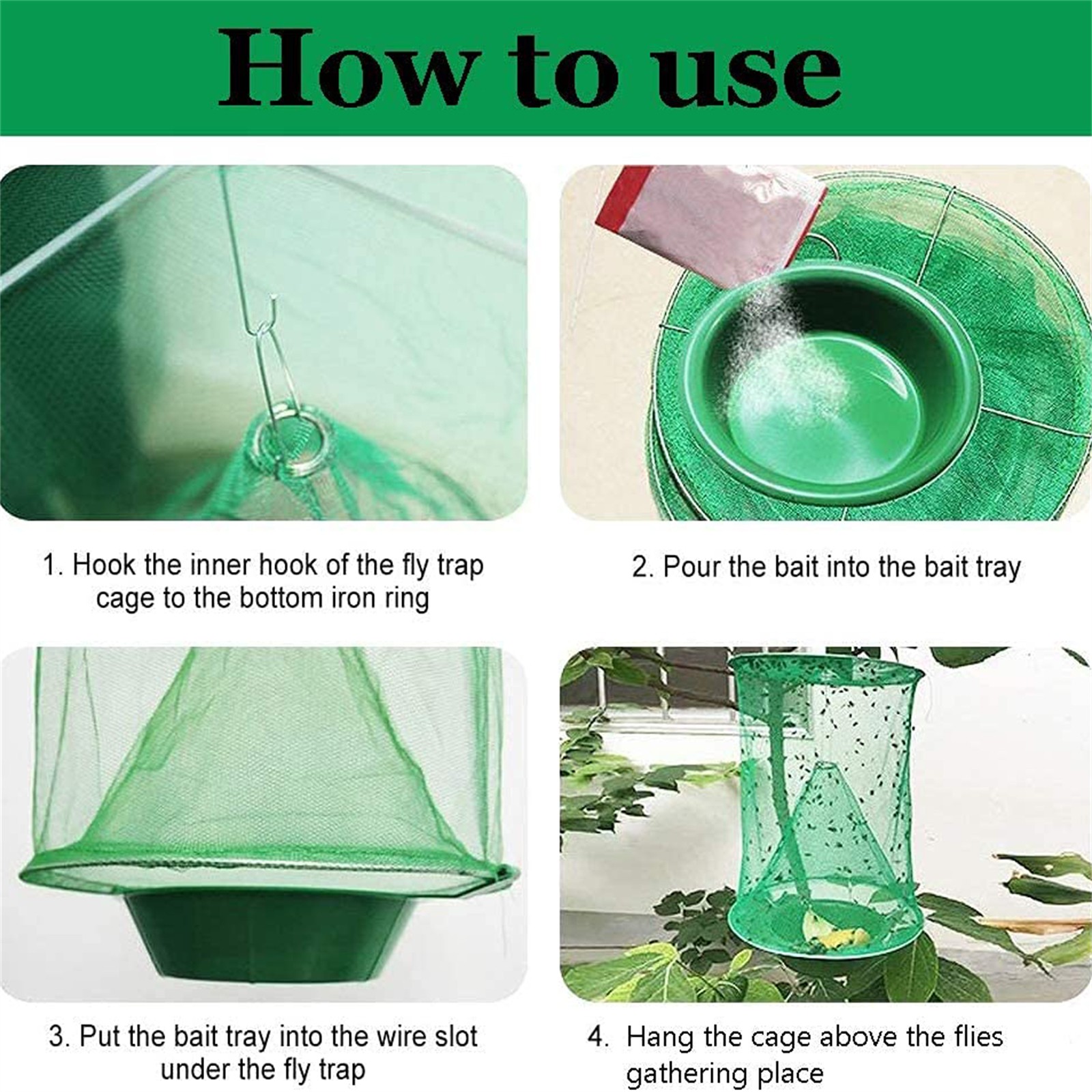 2pcs Hanging Fly Trap Cage Gar - مراجعة Gardening Tools You Must Have وسعره