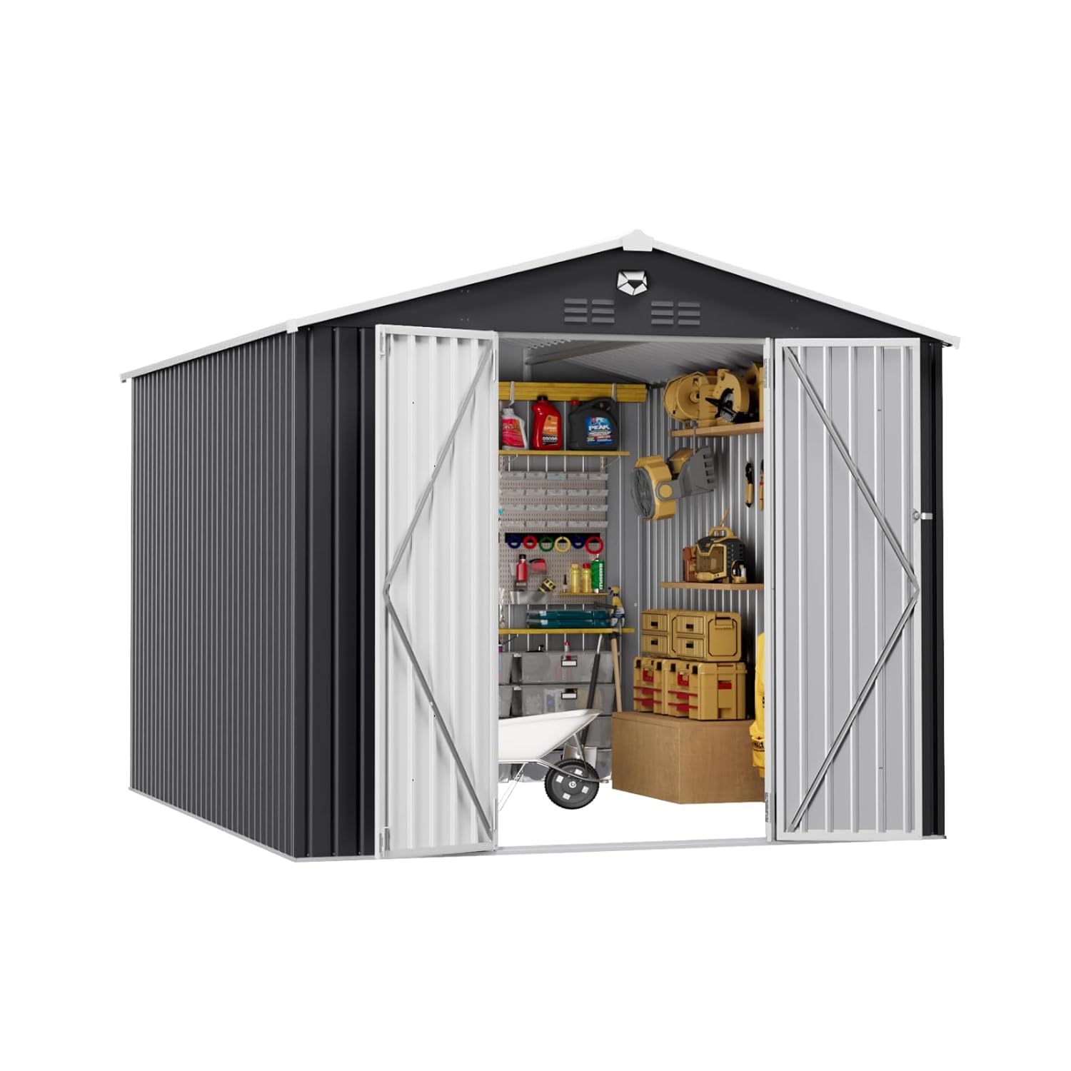 10x12 FT Metal Outdoor Storage - مراجعة Gardening Tools وسعره
