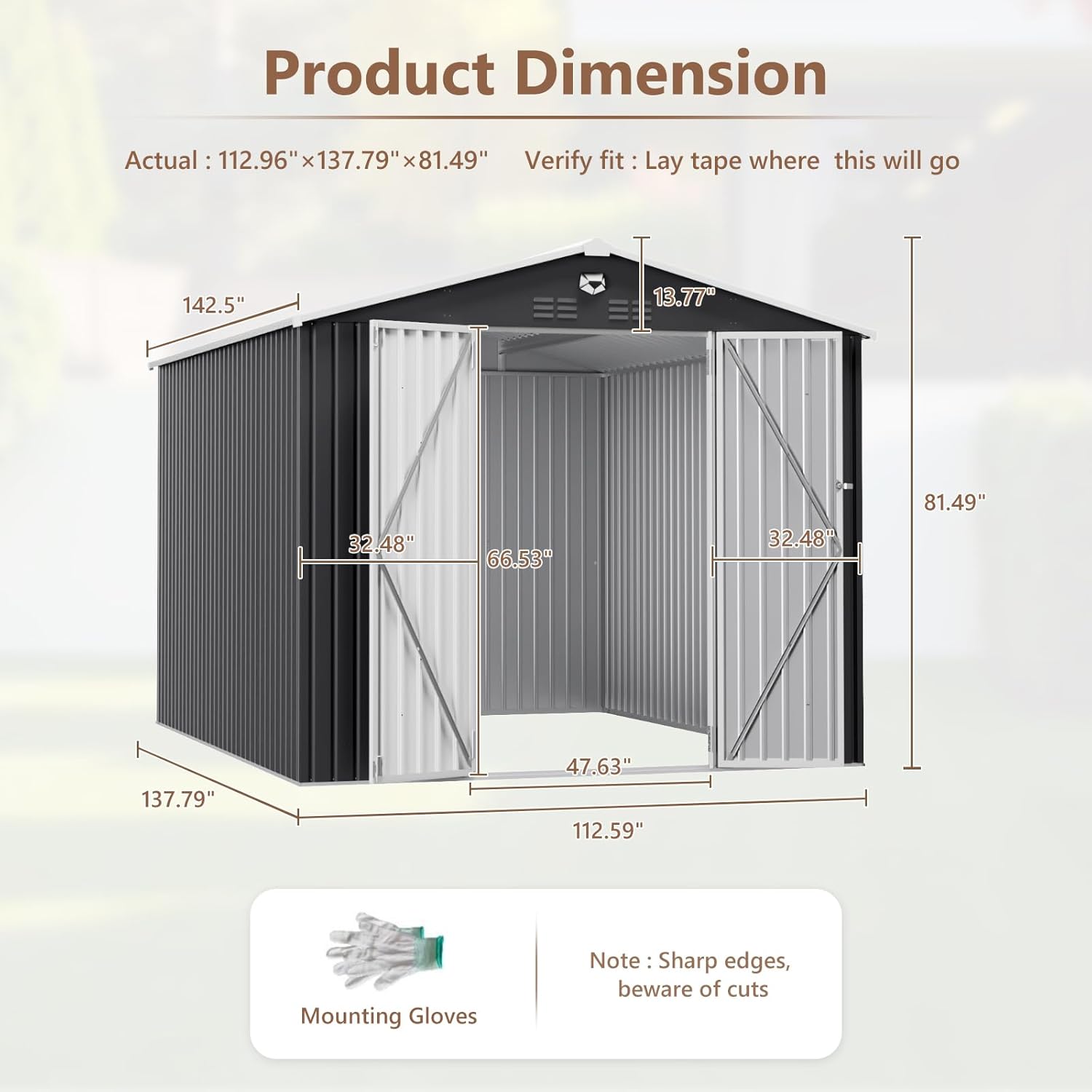 10x12 FT Metal Outdoor Storage - مراجعة Gardening Tools وسعره