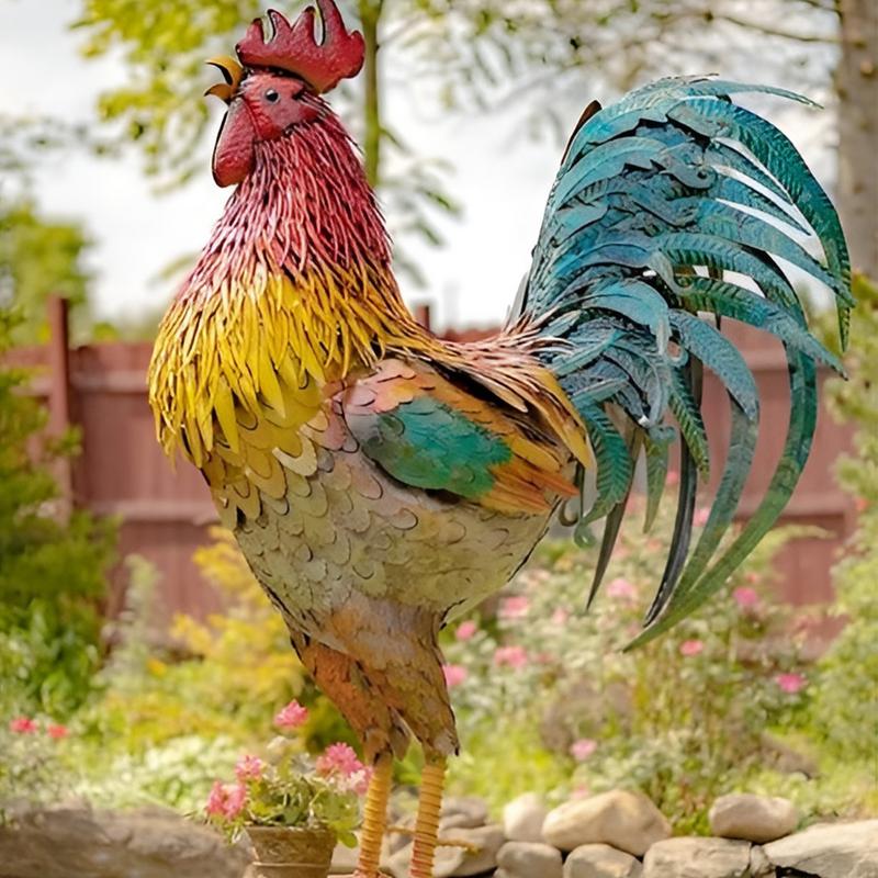 30cm Garden Metal Iron Rooster - مراجعة Gardening Tools Store وسعره