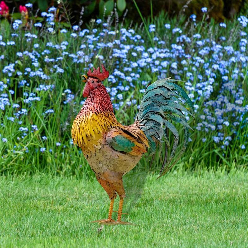 30cm Garden Metal Iron Rooster - مراجعة Gardening Tools Store وسعره