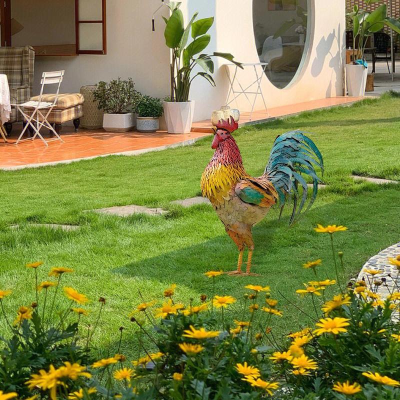 30cm Garden Metal Iron Rooster - مراجعة Gardening Tools Store وسعره