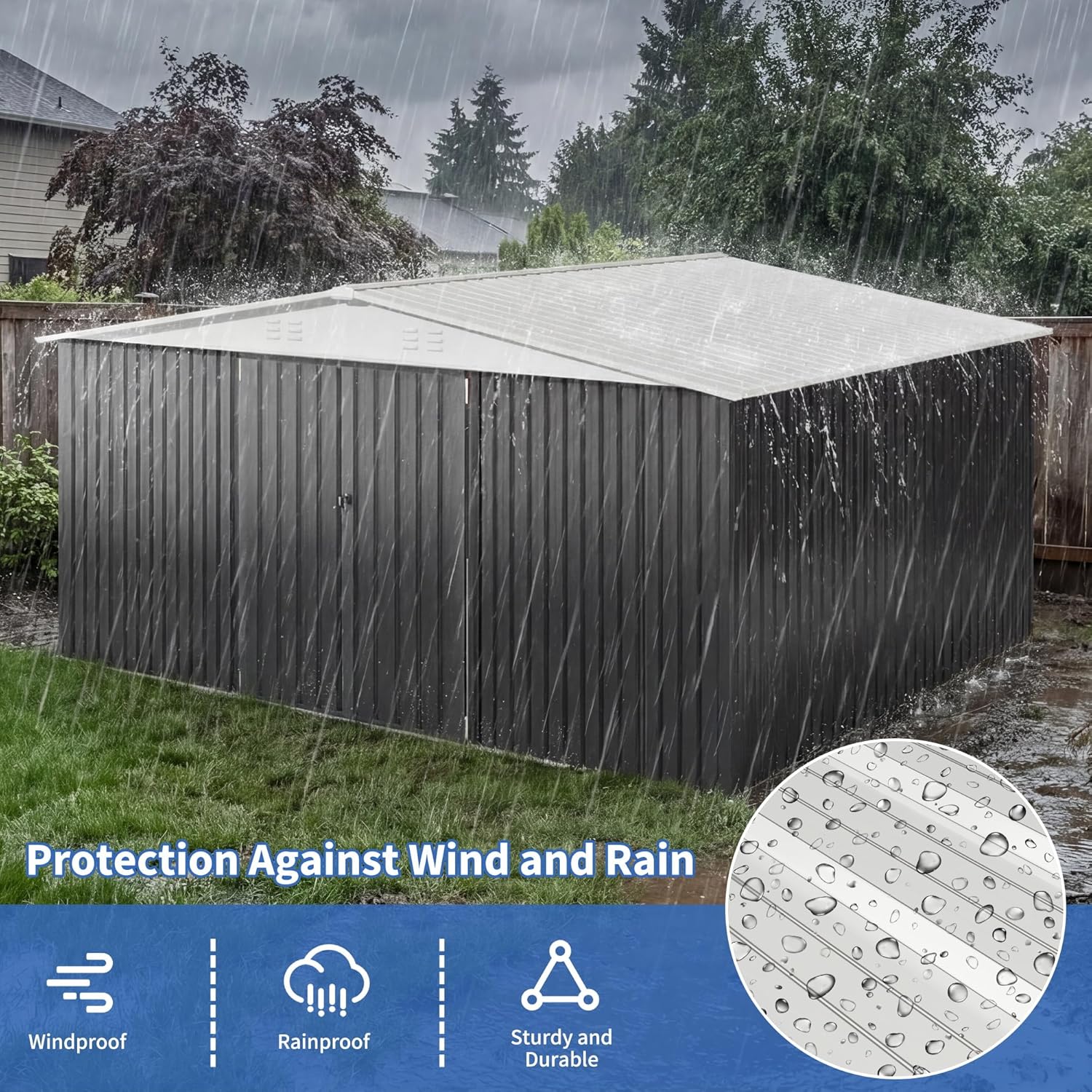 12x14 FT Storage Shed,Garden S - مراجعة Gardening Tools وسعره