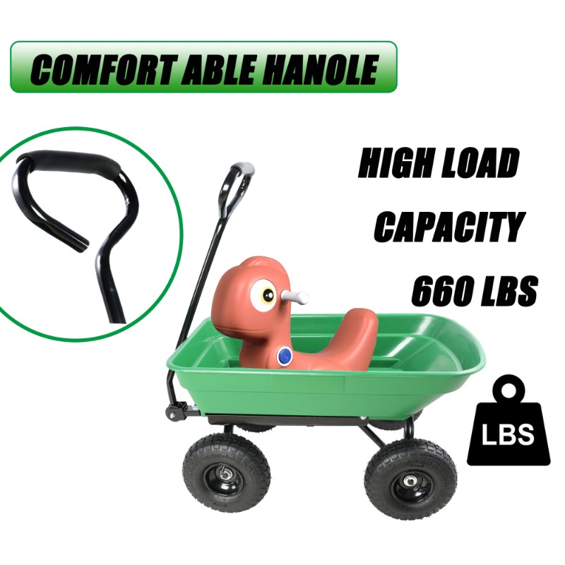 Green Plastic Garden Cart with - مراجعة Gardening Tools Big وسعره
