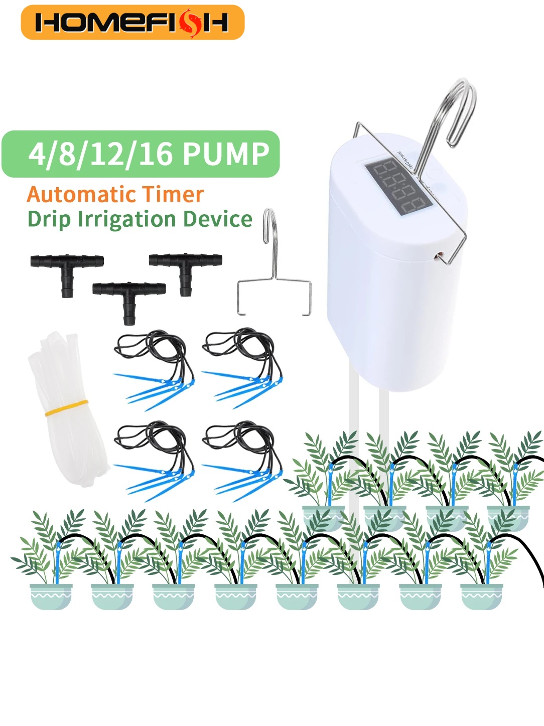 HOMEFISH Automatic Plant Flowe - مراجعة Gardening Tools For Beginners وسعره