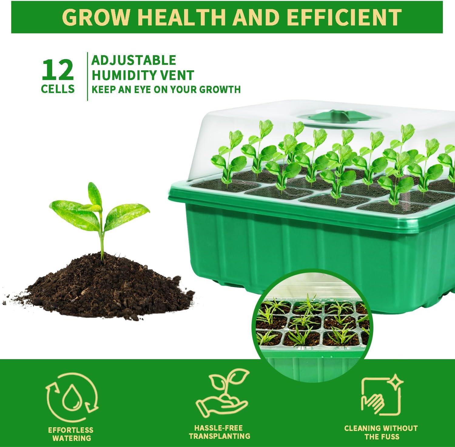 5-Pack Seed Starter Tray Kit w - مراجعة Seed Starter Trays وسعره
