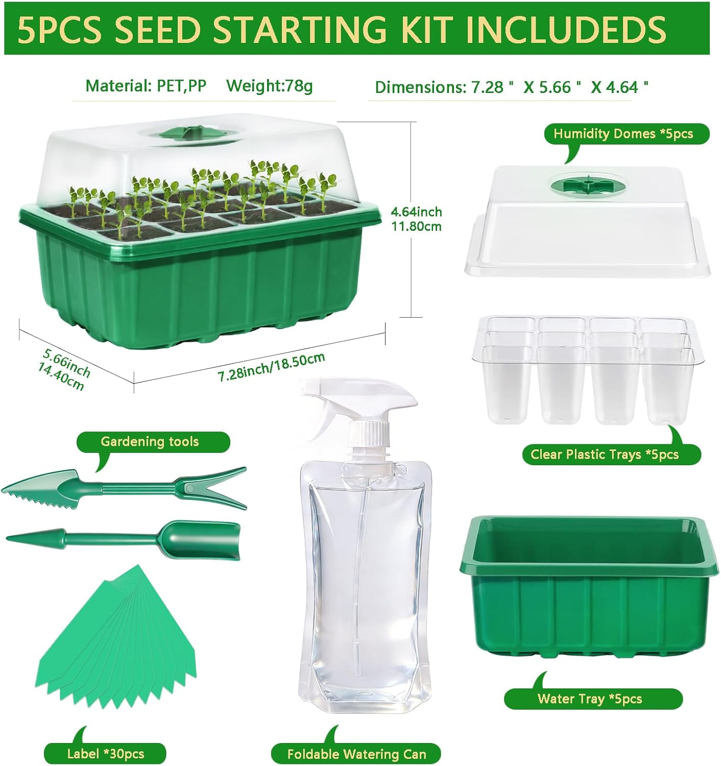 5-Pack Seed Starter Tray Kit w - مراجعة Seed Starter Trays وسعره