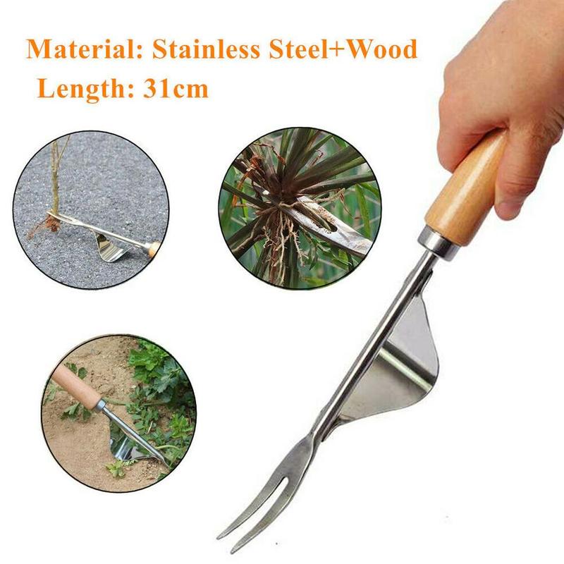 Steel Root Extractor Wooden Ha - مراجعة Gardening Tools To Remove Grass وسعره