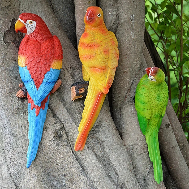 Simulation Resin Parrot Statue - مراجعة Gardening Tools Store وسعره
