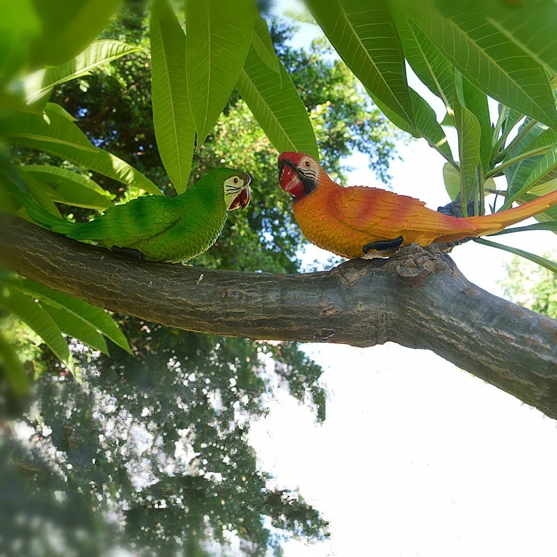 Simulation Resin Parrot Statue - مراجعة Gardening Tools Store وسعره