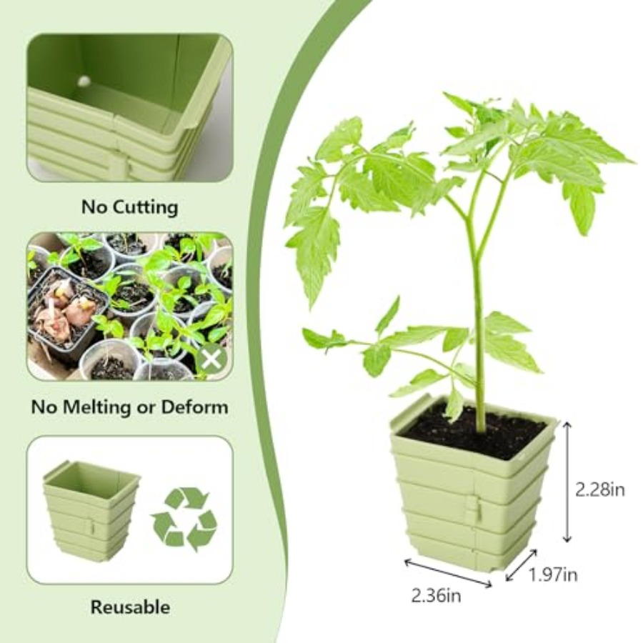 Side-Open Seed Starter Tray 8- - مراجعة Seed Starter Trays وسعره