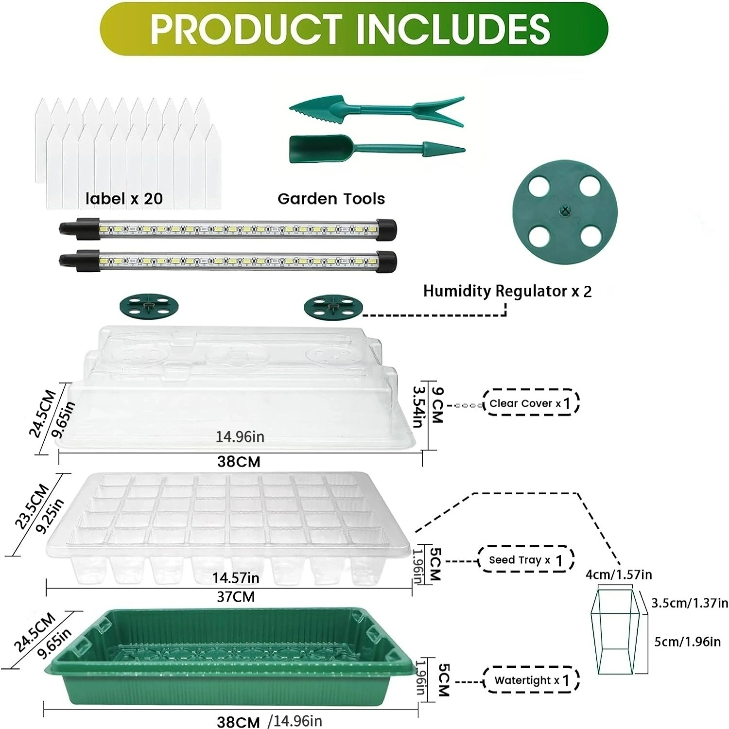 Seed Starter Tray with Grow Li - مراجعة Seed Starter Trays وسعره