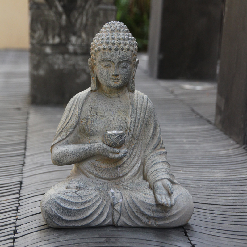 Resin Solar Buddha Statue Scul - مراجعة Gardening Tools Store وسعره
