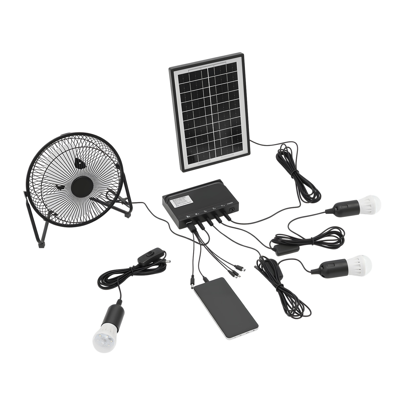 100-240V Solar Fan And Lamp Ki - مراجعة Gardening Tools Bundle وسعره