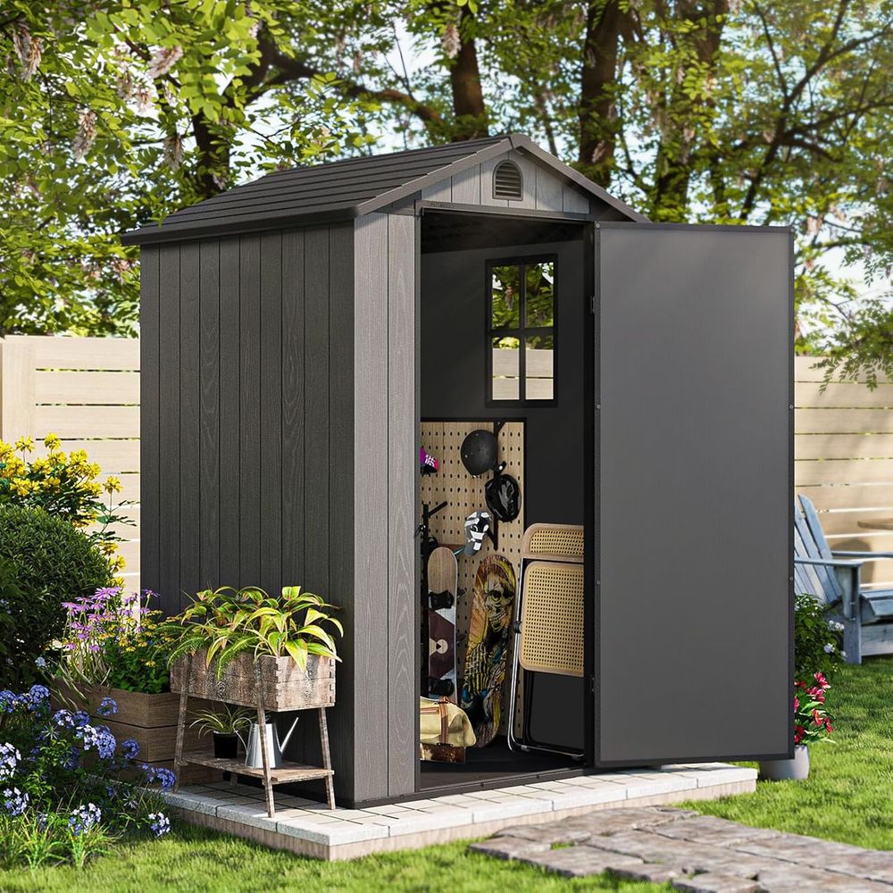 4x4 Plastic Outdoor Storage Sh - مراجعة Gardening Tools وسعره