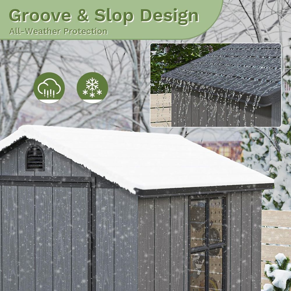 4x4 Plastic Outdoor Storage Sh - مراجعة Gardening Tools وسعره