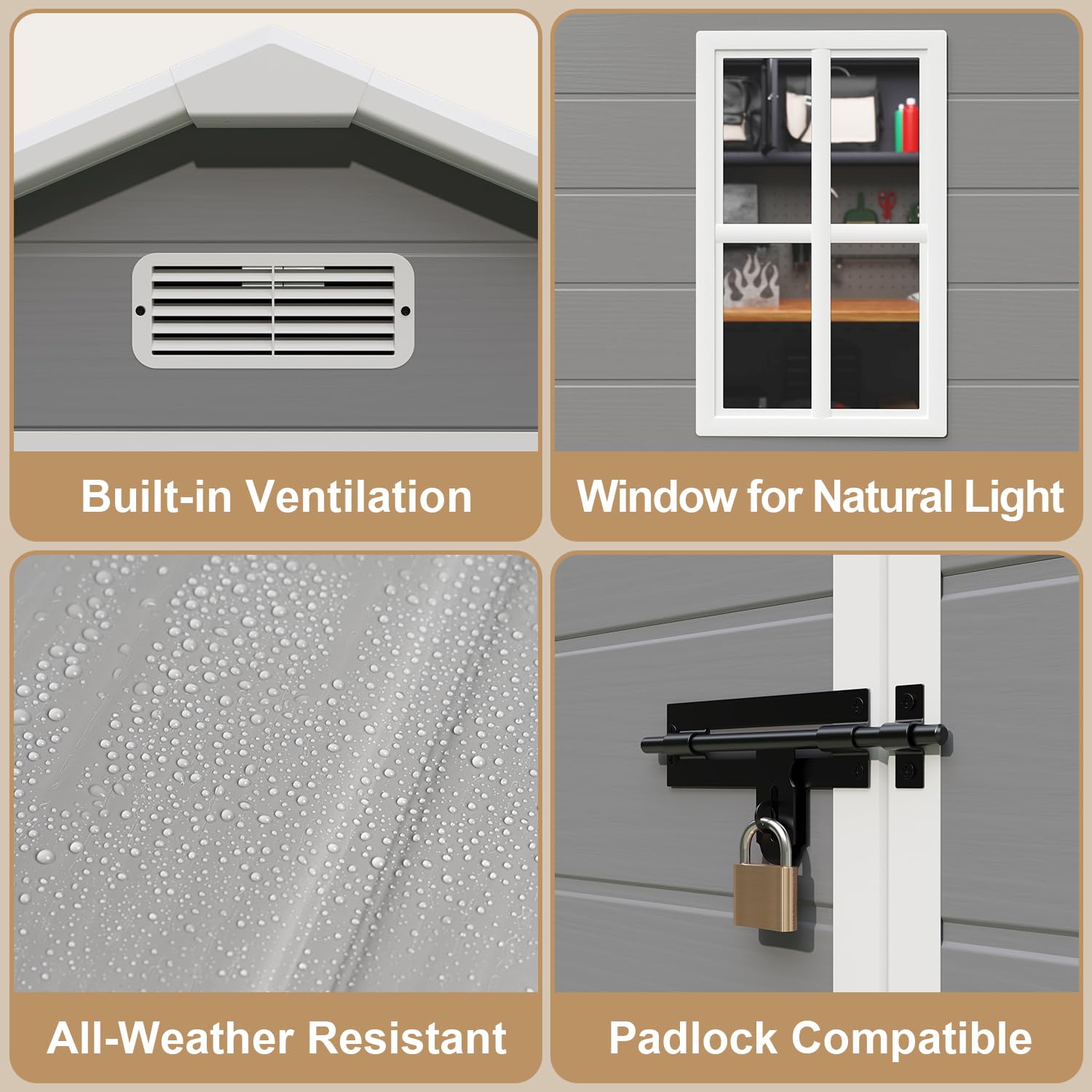 All-Weather Resin Outdoor Stor - مراجعة Gardening Tools وسعره