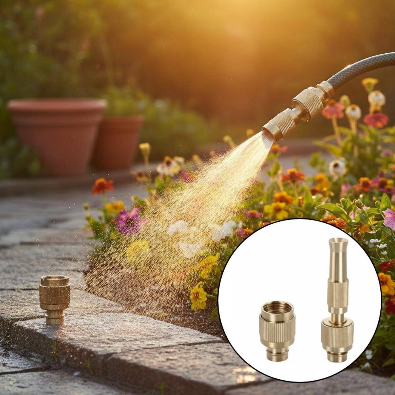 Brass Water Universal Connecto - مراجعة Gardening Tools And Equipment وسعره