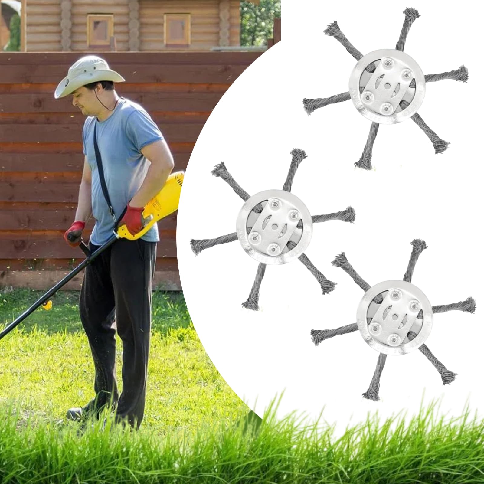 Wear Resistant Weed Brush Head - مراجعة Gardening Tools To Remove Grass وسعره