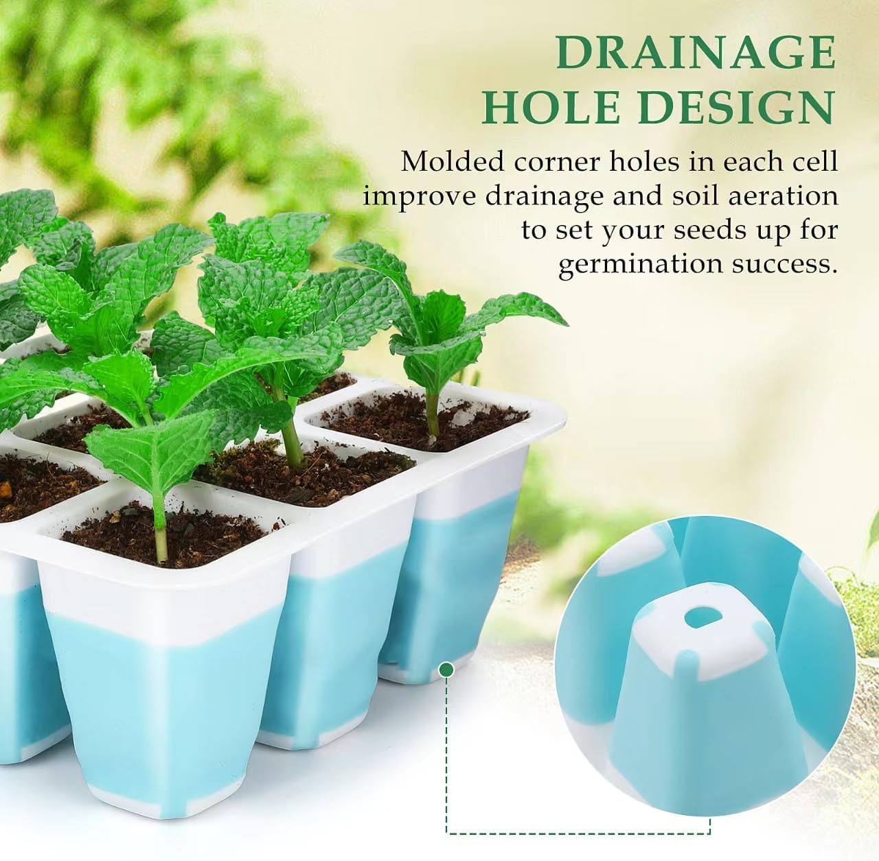 5 PCS Reusable Seed Starter Tr - مراجعة Seed Starter Trays وسعره