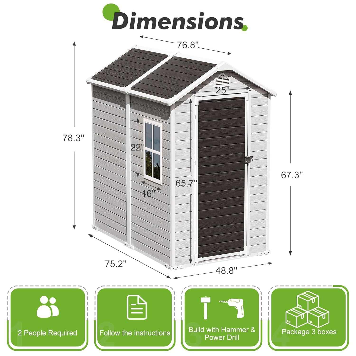 4x6 FT Plastic Storage Shed Wa - مراجعة Gardening Tools وسعره