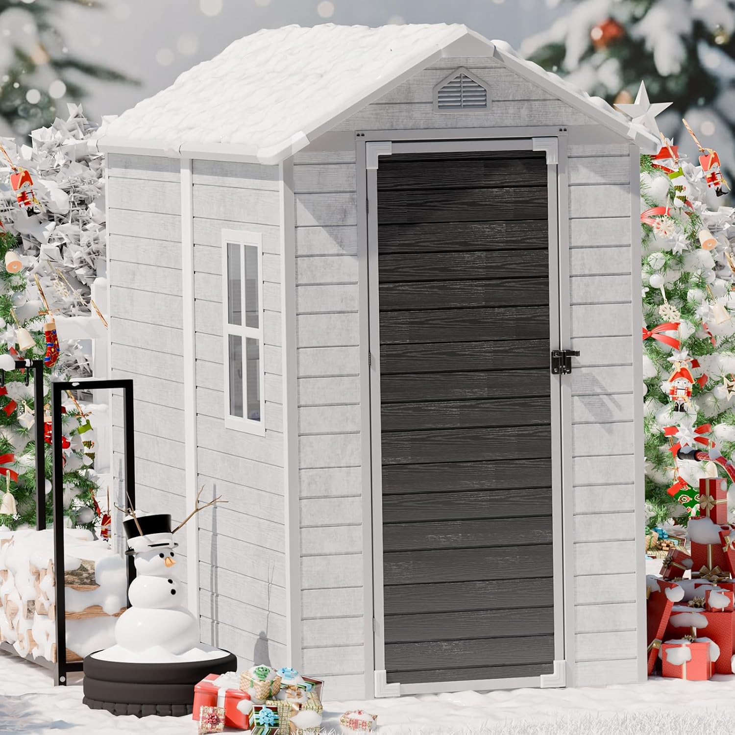 4x6 FT Plastic Storage Shed Wa - مراجعة Gardening Tools وسعره