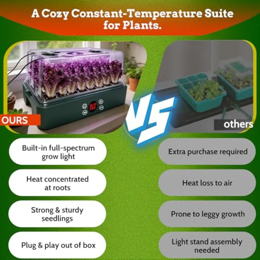 Indoor germination system for  - مراجعة Seed Starter Trays وسعره