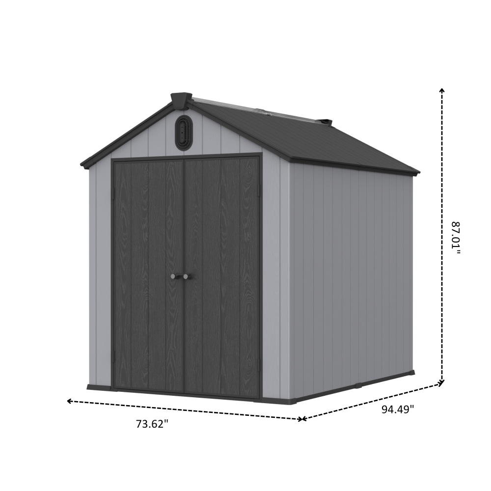 6*8ft plastic storage shed for - مراجعة Gardening Tools Big وسعره