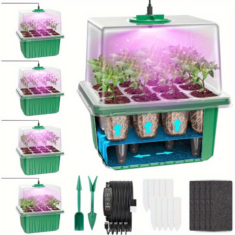 LED Grow Light Garden Plant Su - مراجعة Seed Starter Trays وسعره