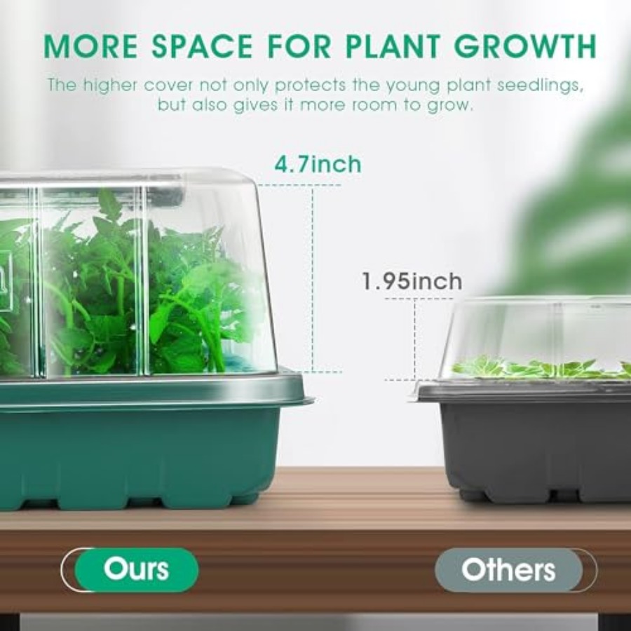 Seed Starter Tray with Grow Li - مراجعة Seed Starter Trays وسعره