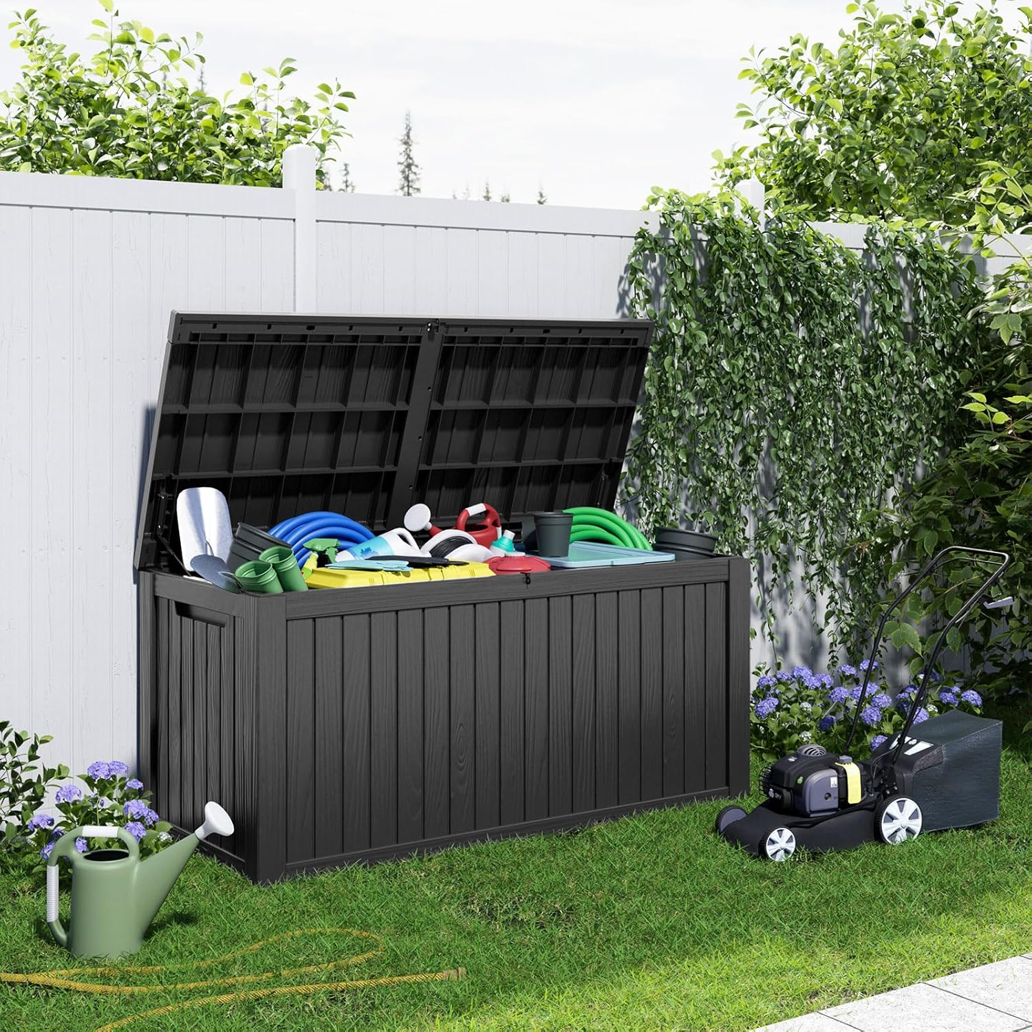 180Gal Lockable Resin Deck Box - مراجعة Gardening Tools وسعره