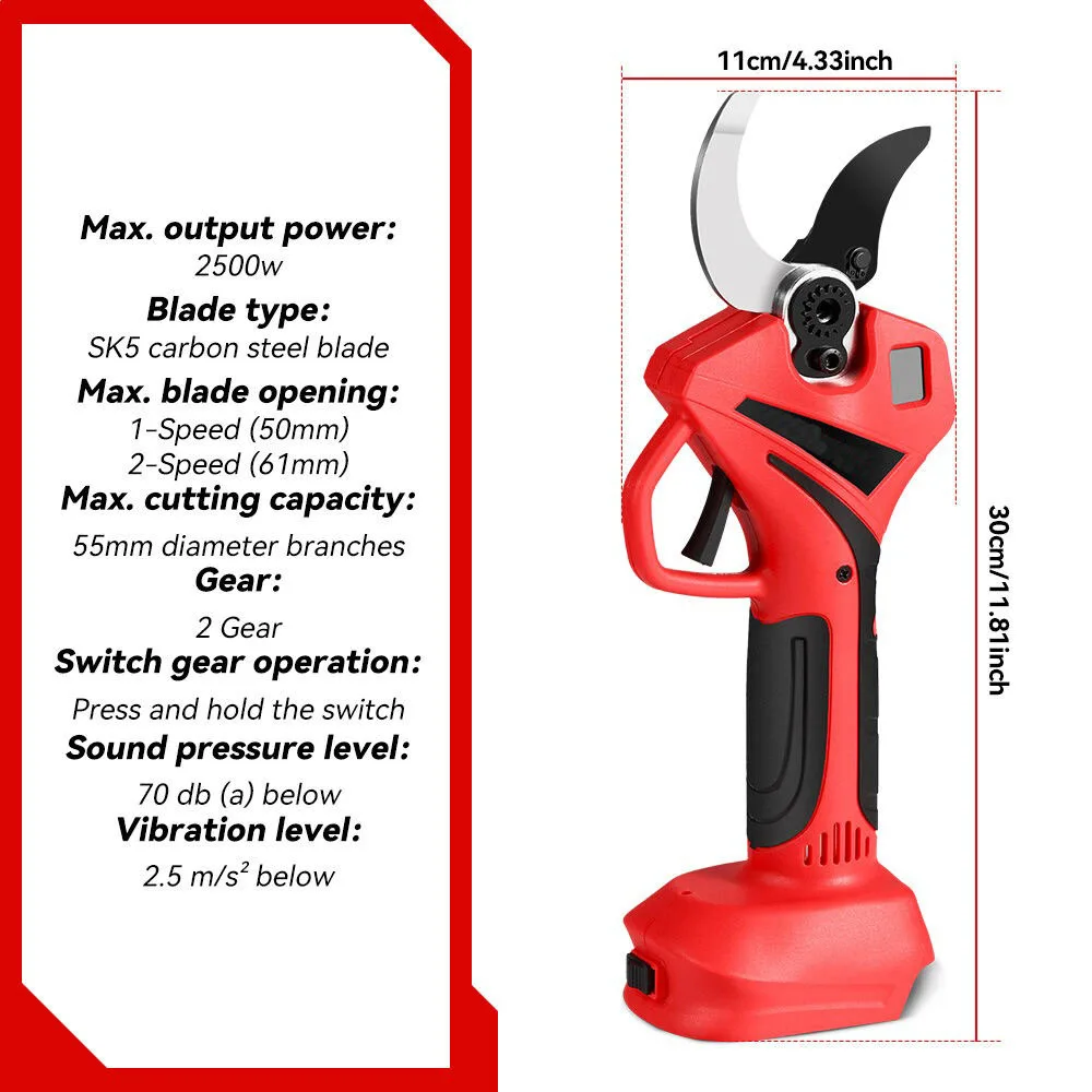 55mm Brushless Electric Scisso - مراجعة Gardening Tools Basic وسعره