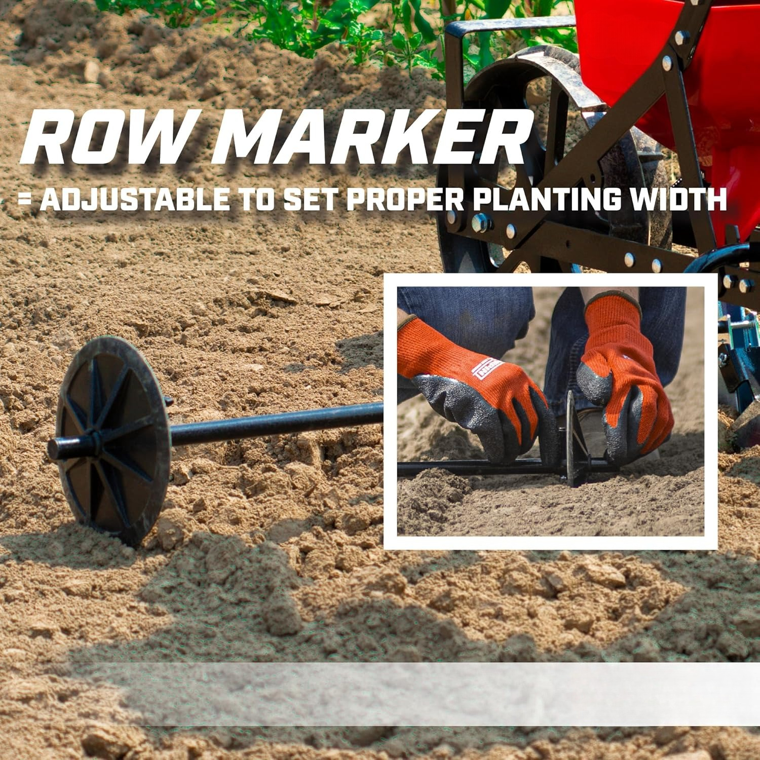 Garden Push Seeder Planter wit - مراجعة Garden Row Marker وسعره