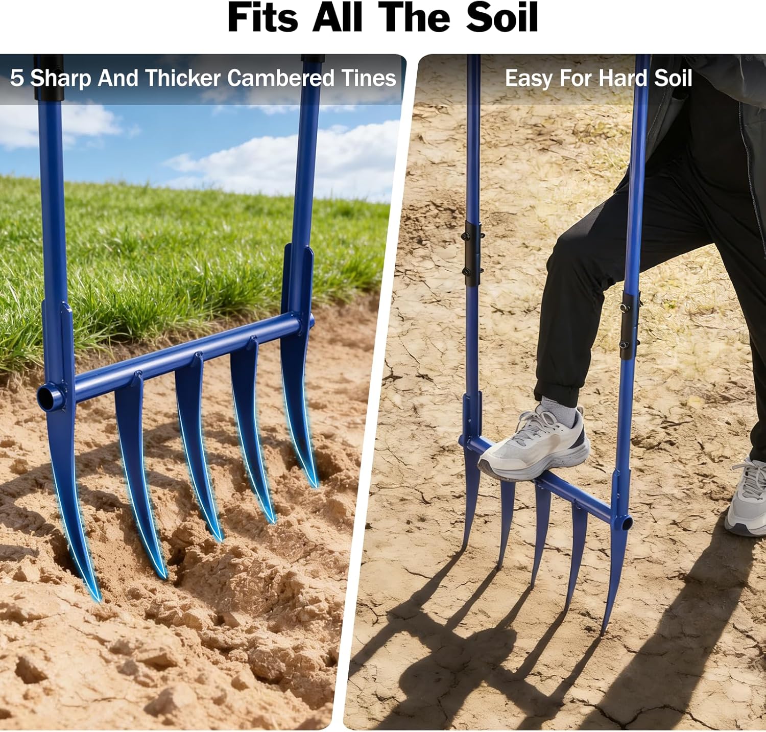 56'' Heavy Duty Broadfork for  - مراجعة Gardening Tools Sharp وسعره